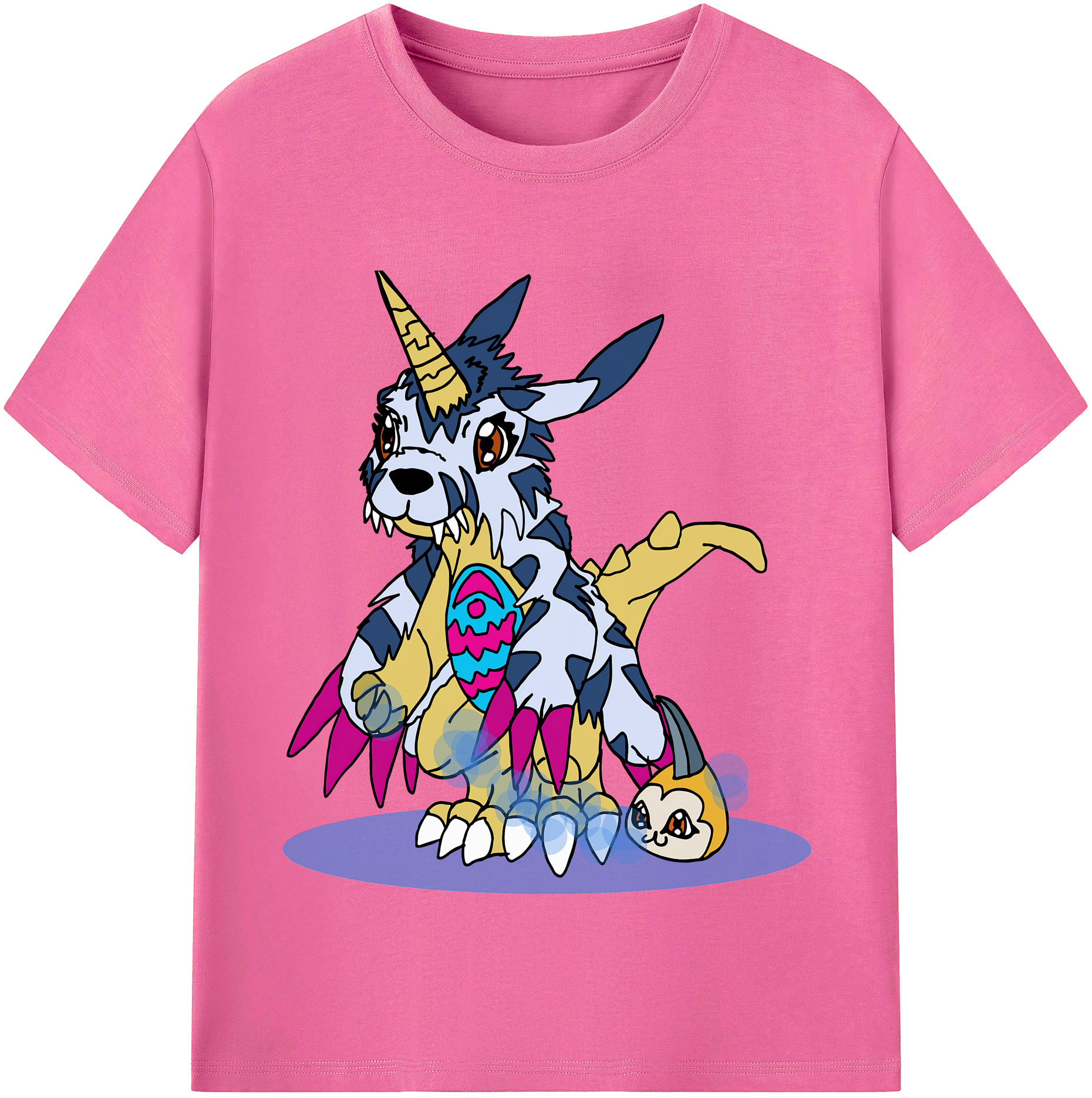 （画像用） Digimon デジタルモンスター/デジモン レディースカジュアルプリントTシャツ（綿100％）